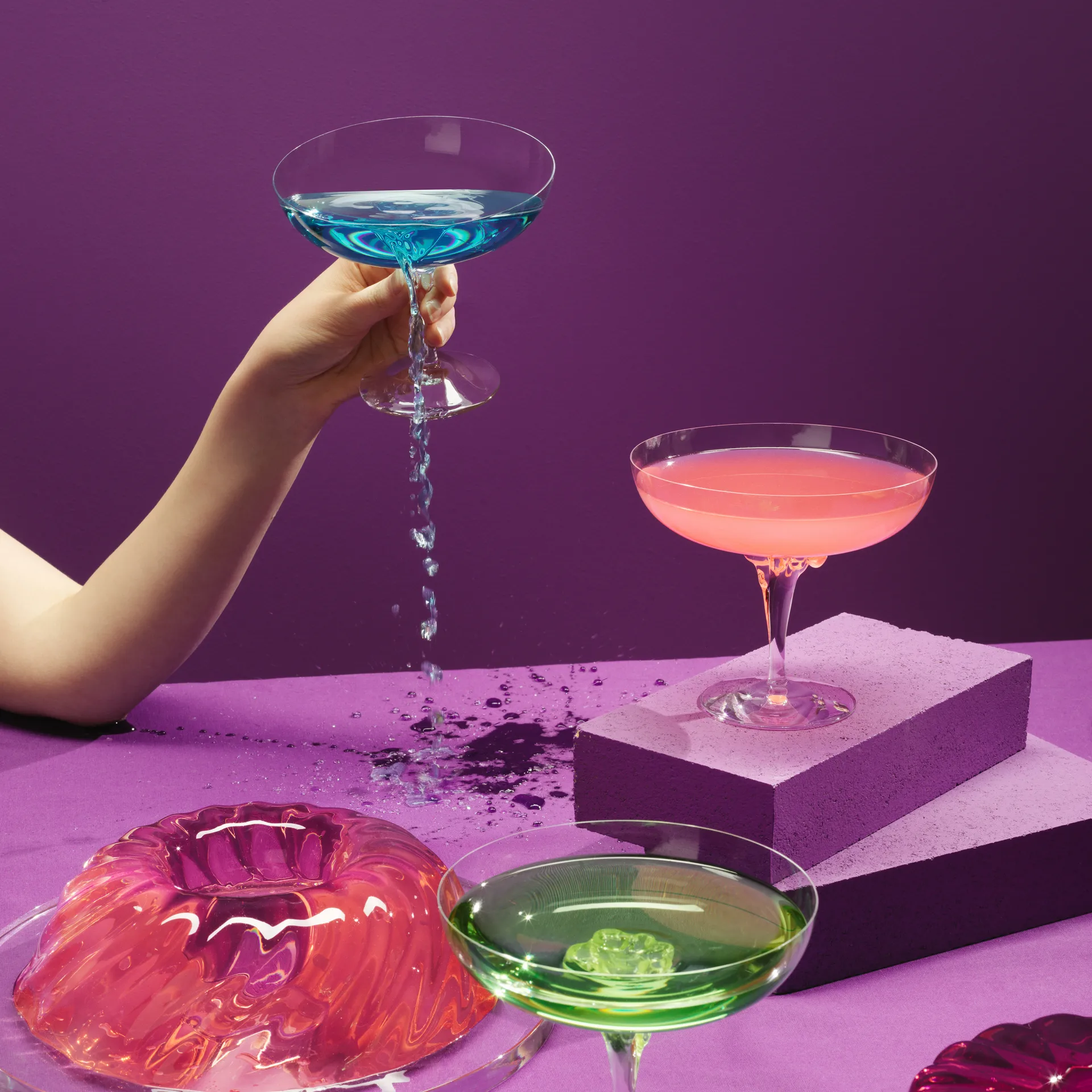 2 Copas Sugar Dandy 32 cl, Azul Kosta Boda