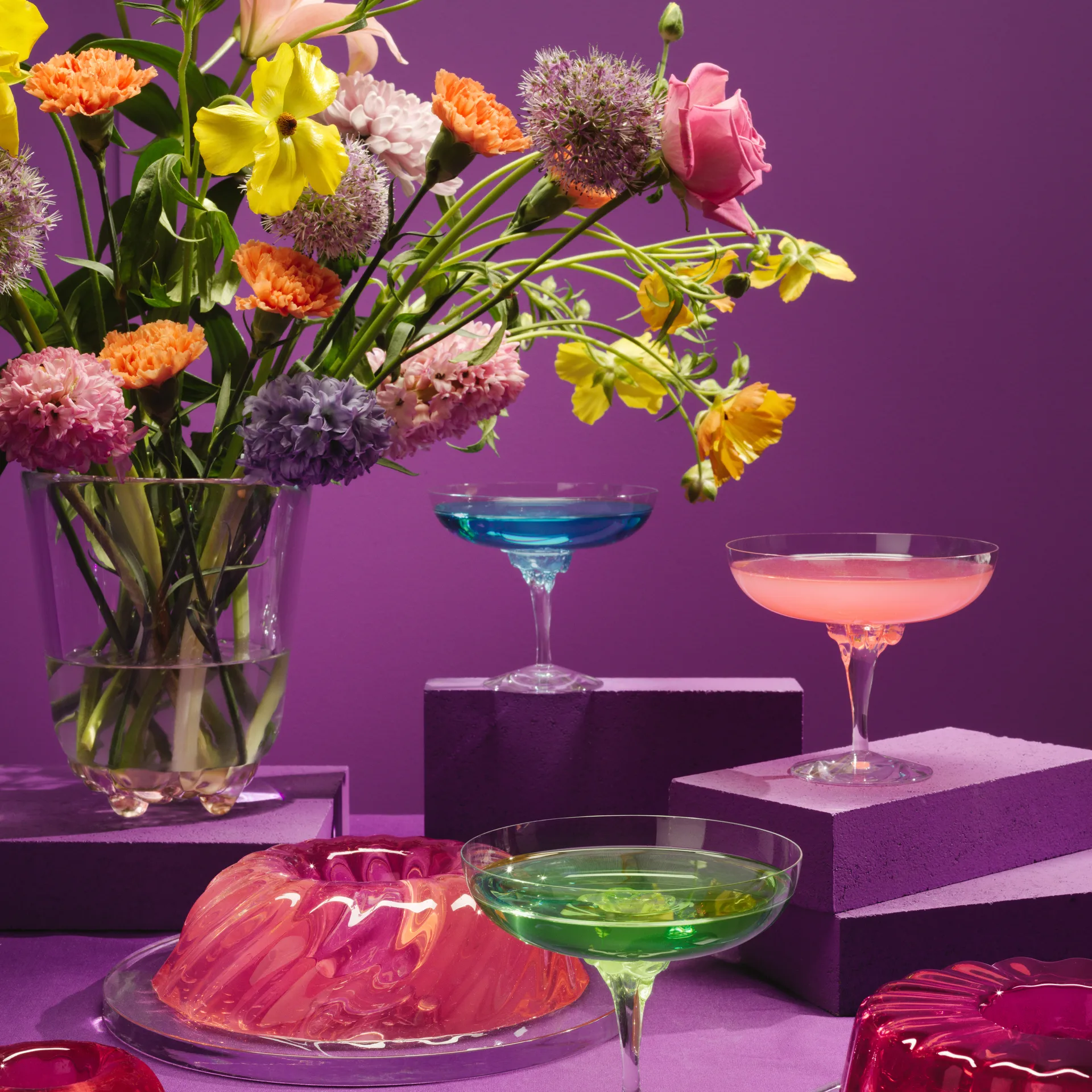 2 Copas Sugar Dandy 32 cl, Azul Kosta Boda