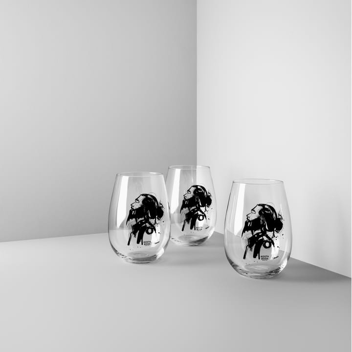 2 Vasos All About You 57 cl, love him (gris) Kosta Boda