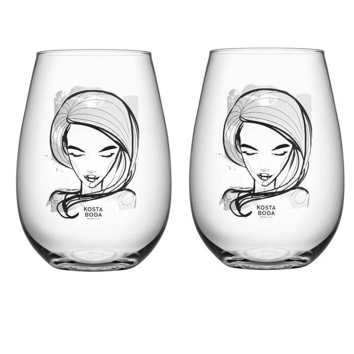 2 Vasos All About You 57 cl - need you (blanco) - Kosta Boda