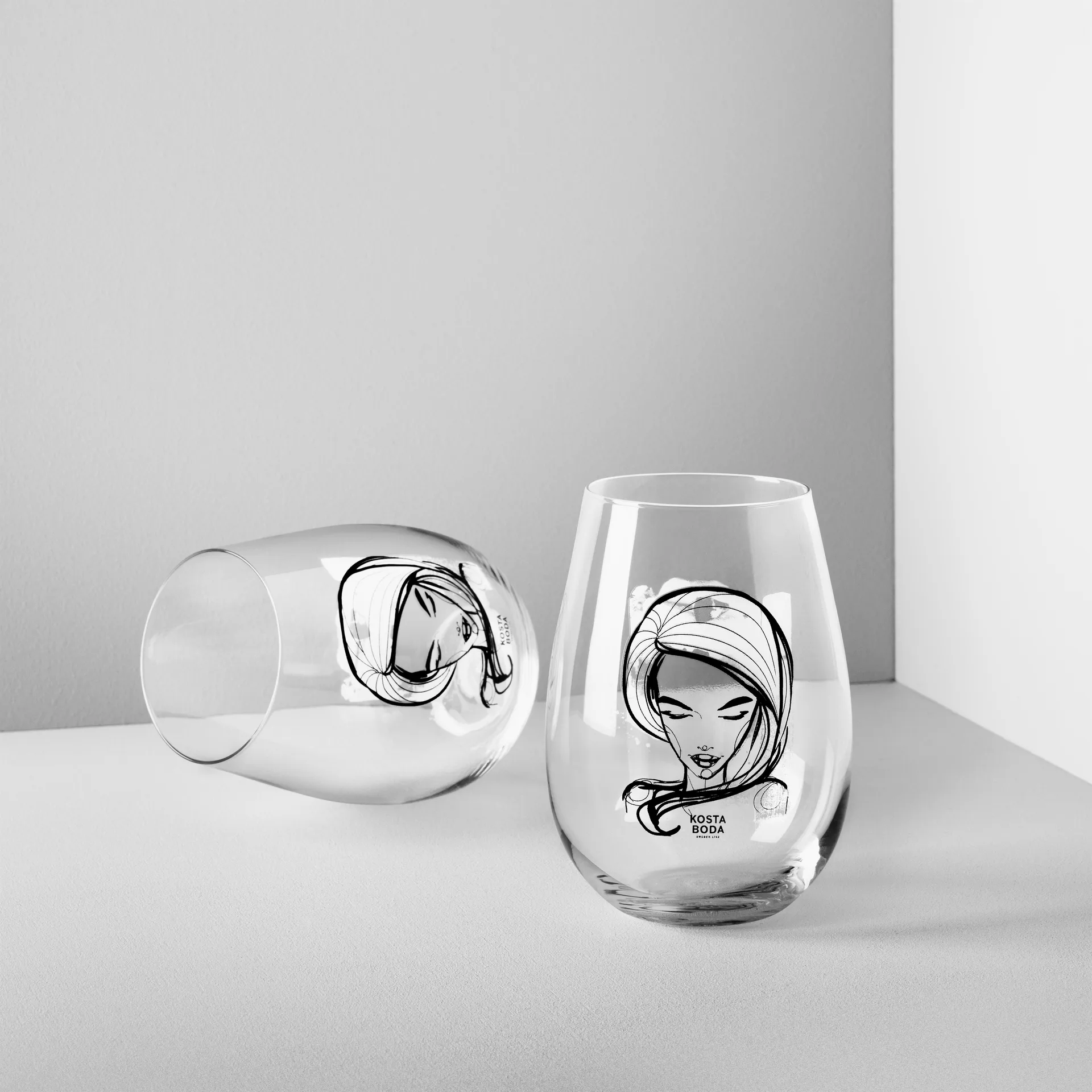 2 Vasos All About You 57 cl, need you (blanco) Kosta Boda