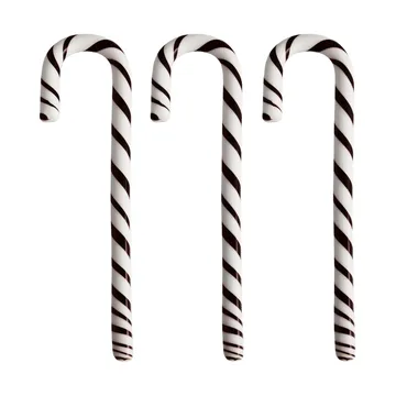 Bastón Polka 17 cm pack de 3 - Blanco-negro - Kosta Boda