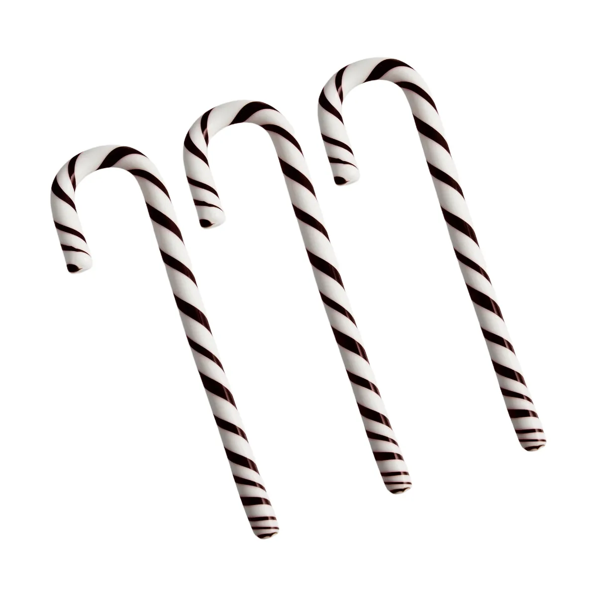 Bastón Polka 17 cm pack de 3, Blanco-negro Kosta Boda