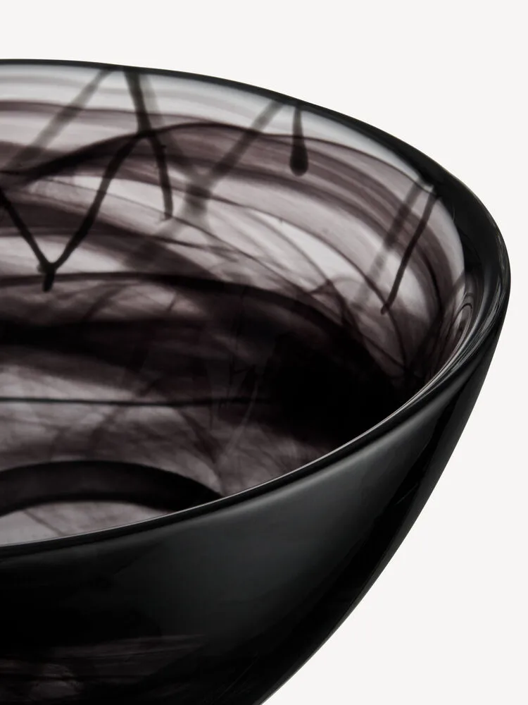 Bol Contrast 230 mm, Negro-negro Kosta Boda