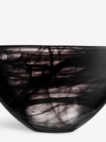Bol Contrast 230 mm - Negro-negro - Kosta Boda