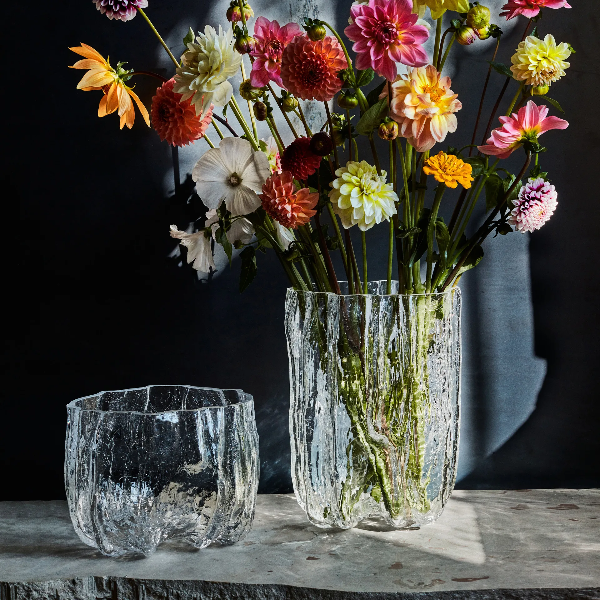 Bol grande Crackle, transparente Kosta Boda