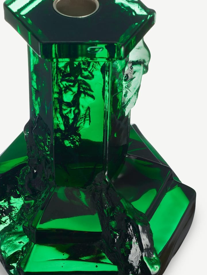 Candelabro Rocky Baroque 175 mm, Verde esmeralda Kosta Boda