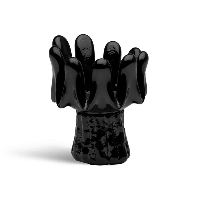 Farolillo Solros 11,5 cm, Negro Kosta Boda