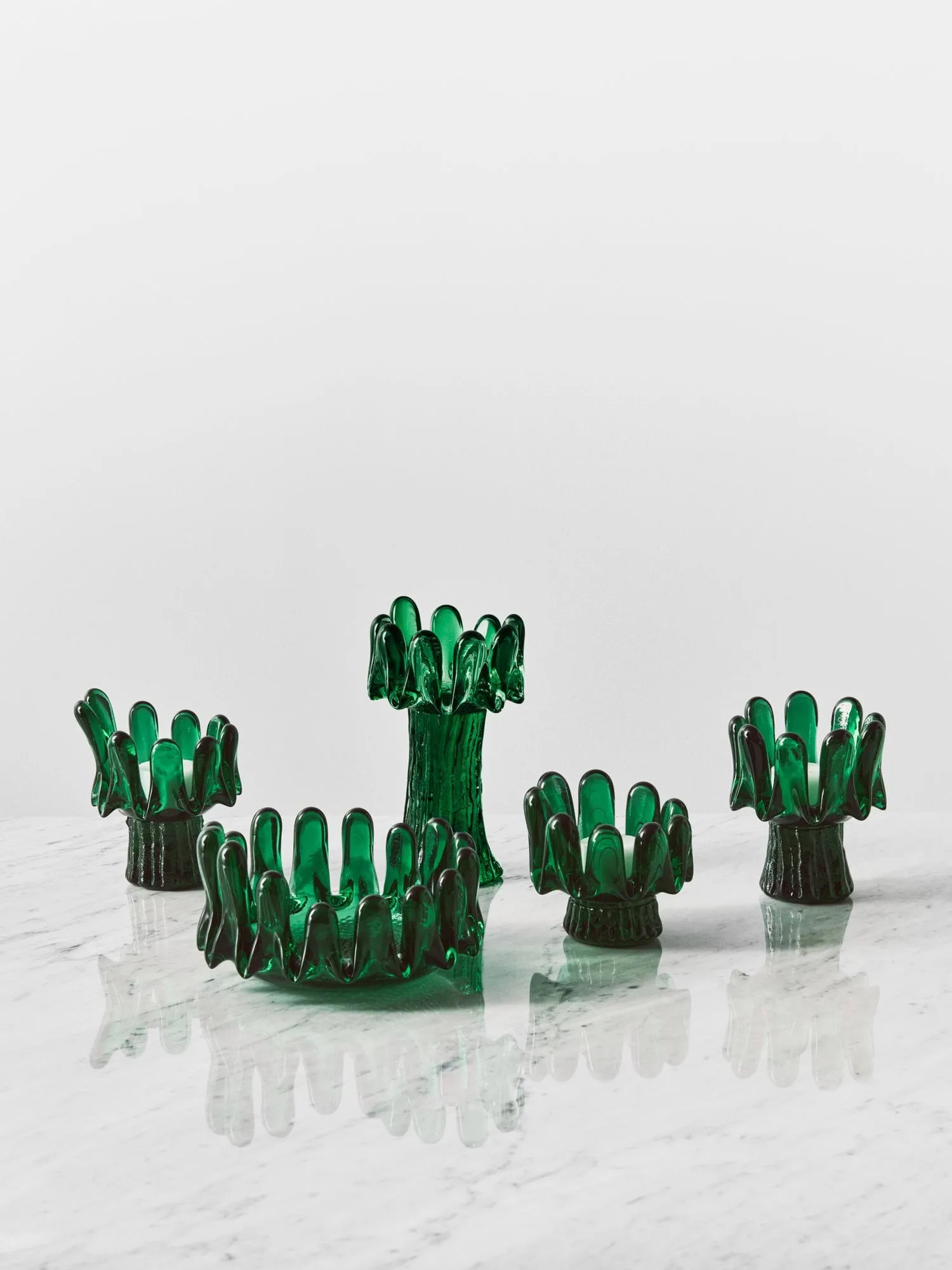 Farolillo Solros 11,5 cm, Verde esmeralda Kosta Boda