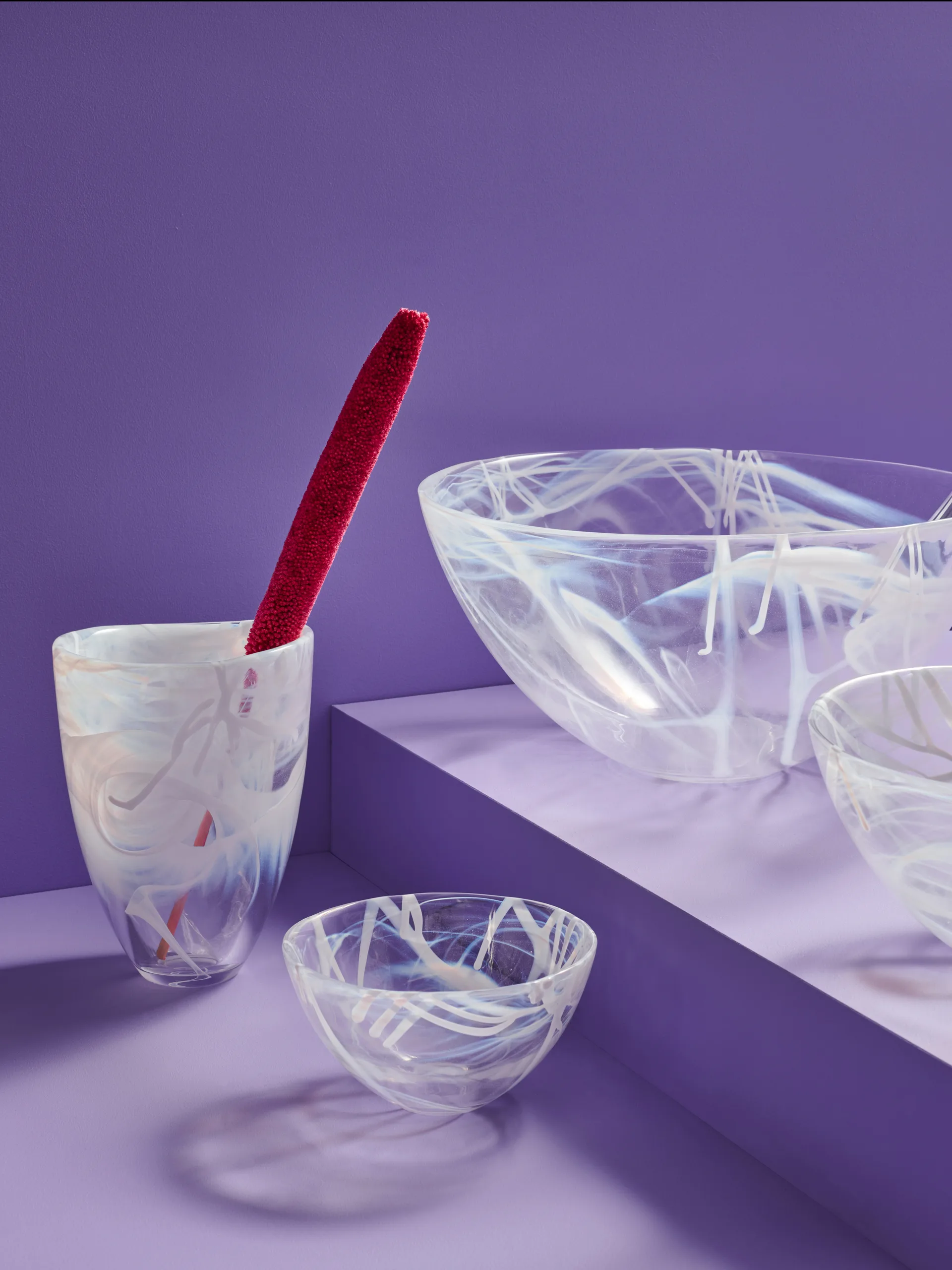 Jarrón Contrast 200 mm, Blanco-blanco Kosta Boda