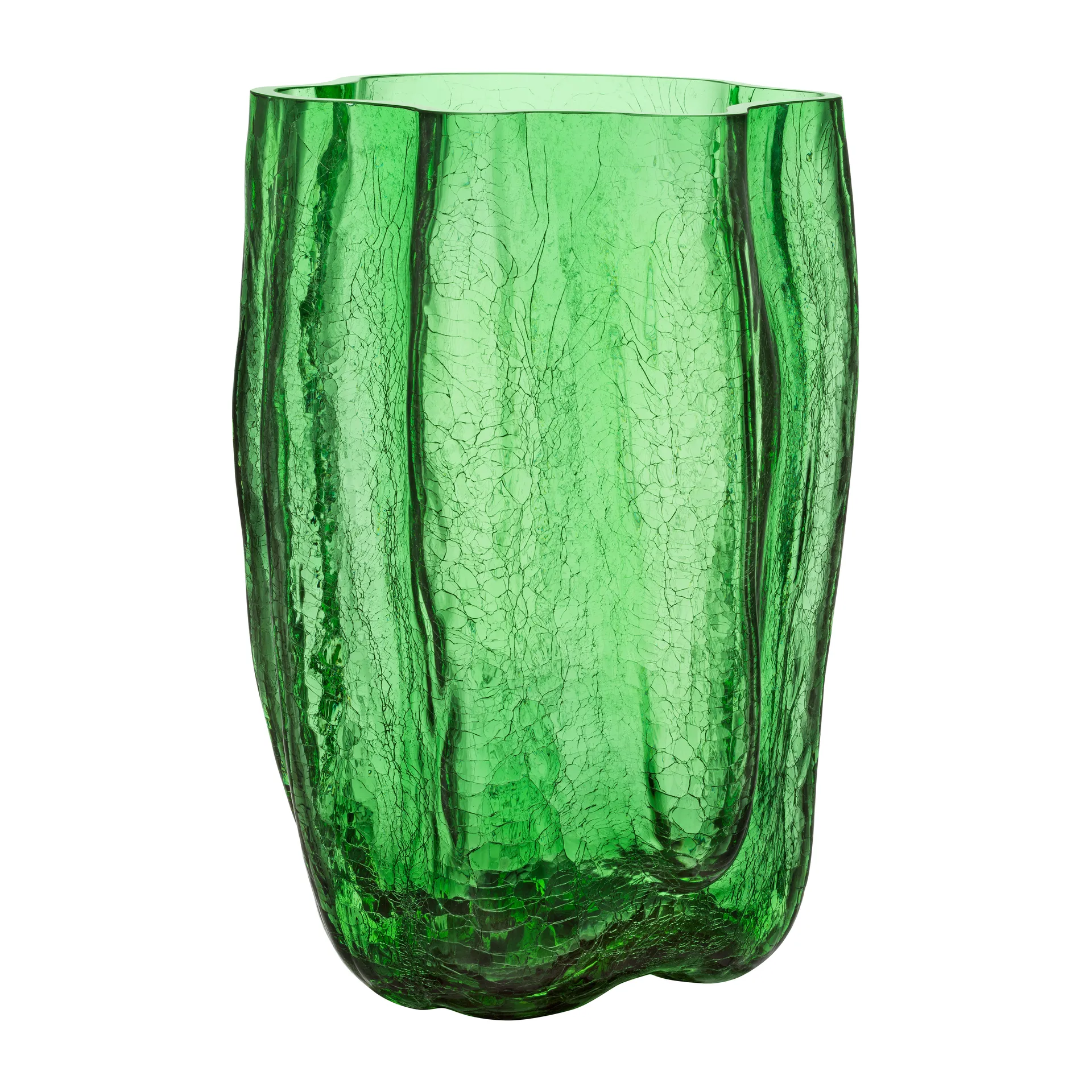 Jarrón Crackle 37 cm, Verde Kosta Boda