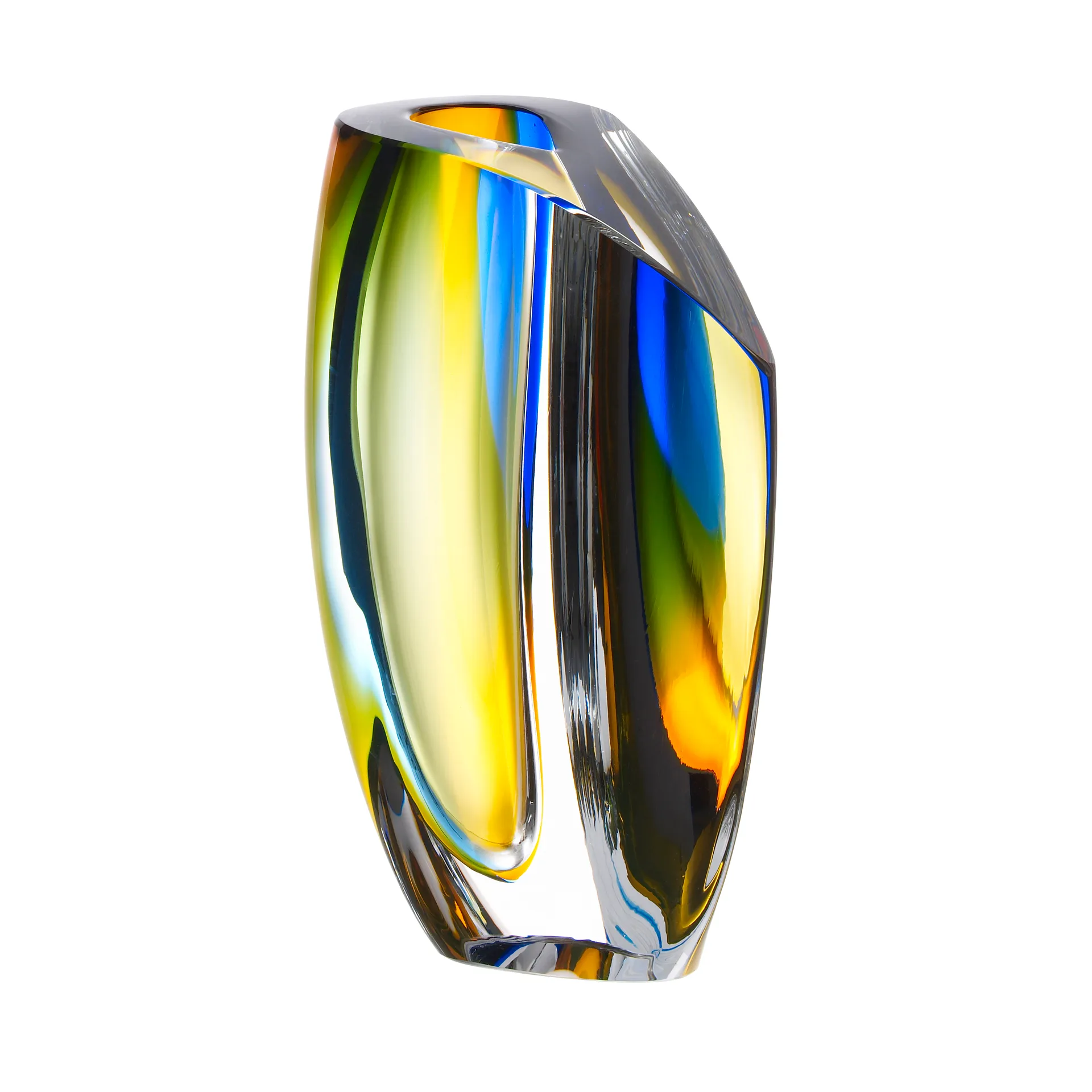 Jarrón Mirage 21 cm, azul-ámbar Kosta Boda