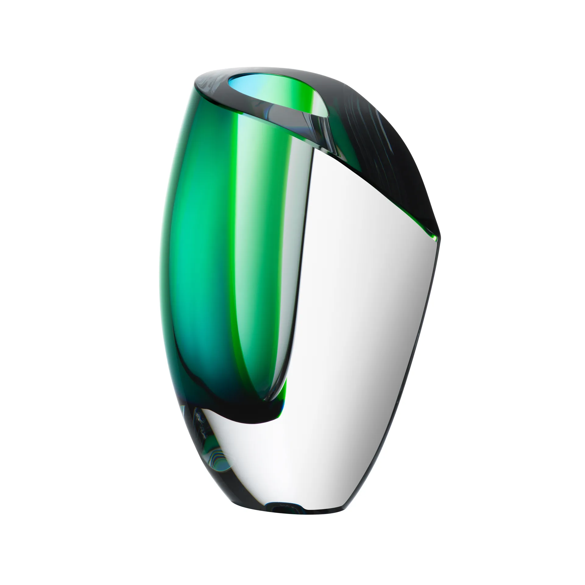 Jarrón Mirage 21 cm, verde-azul Kosta Boda