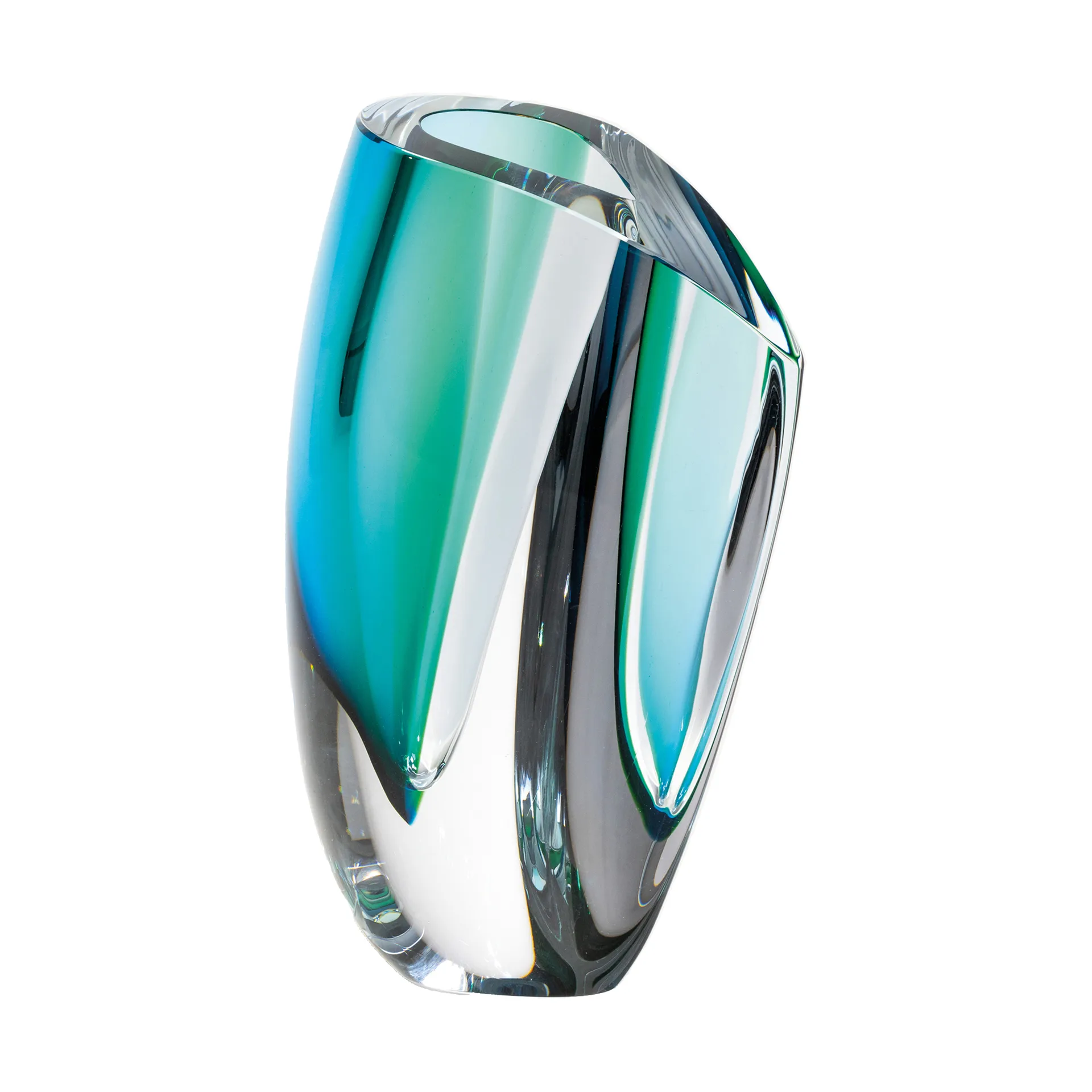 Jarrón Mirage 31 cm, Verde-azul Kosta Boda