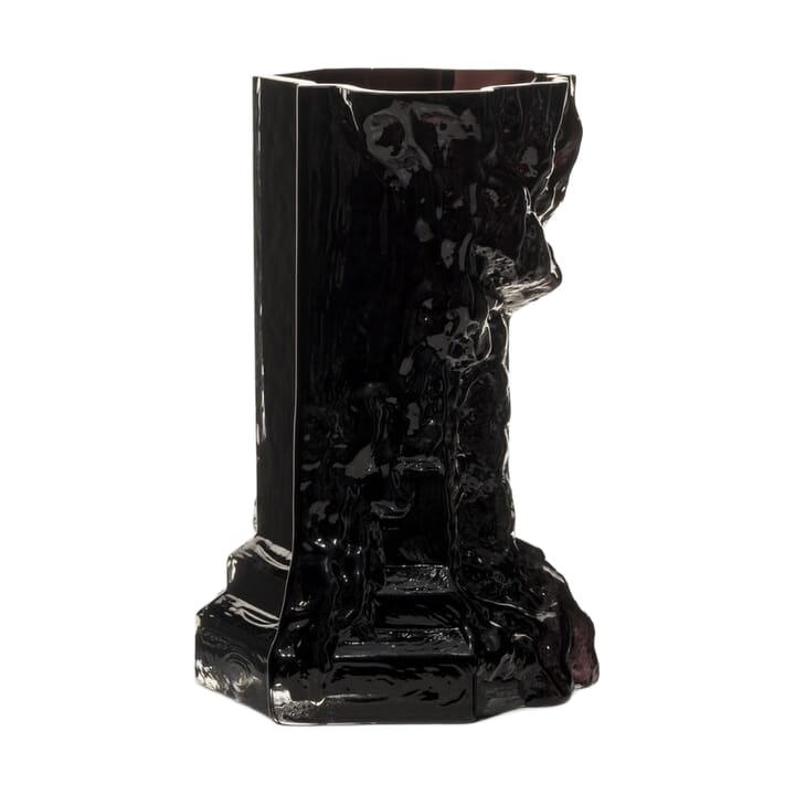 Jarrón Rocky Baroque 25 cm - Negro noche - Kosta Boda