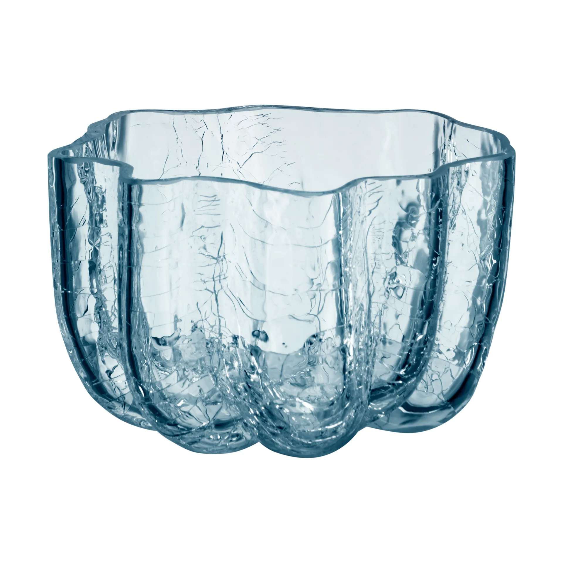 Portavelas circular Crackle 58 mm, Claro Kosta Boda