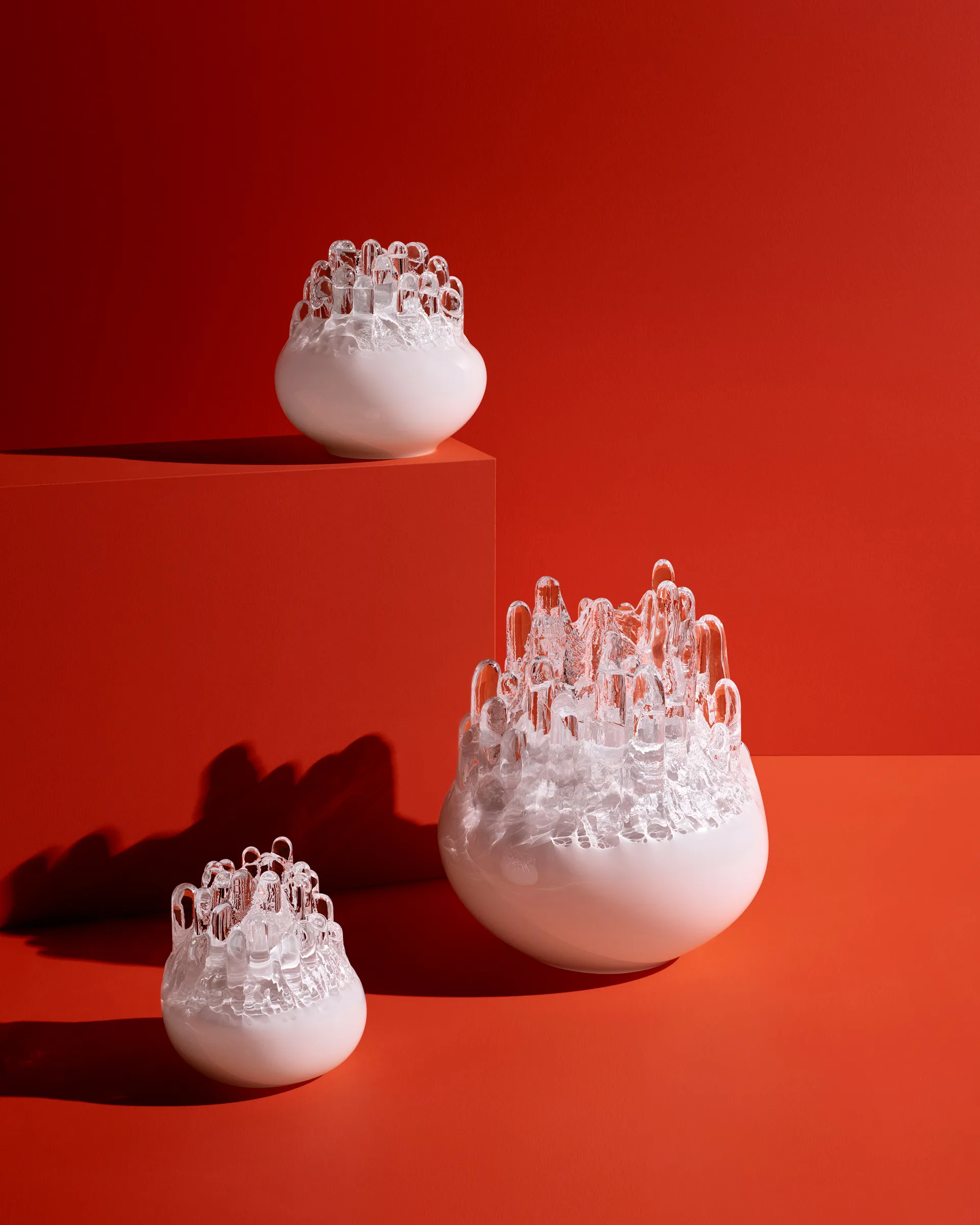 Portavelas Polar 330 mm, Blanco Kosta Boda