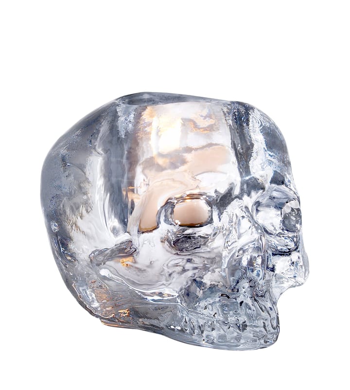 Portavelas Skull 8,5 cm - transparente - Kosta Boda