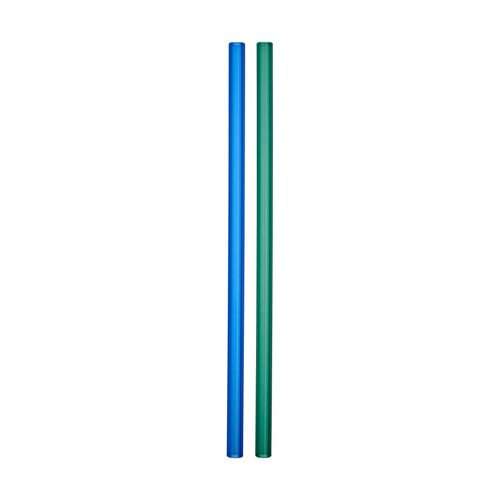 Set de 2 pajitas Sipsavor 200 mm - Azul-verde - Kosta Boda