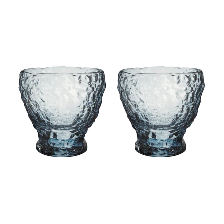 Vaso de vidrio circular Moss 33 cl, 2-pack - Azul - Kosta Boda