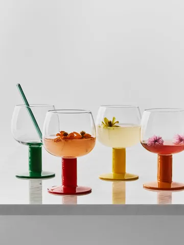 vaso Fars - colores variados, 40 cl, pack de 4 - Kosta Boda