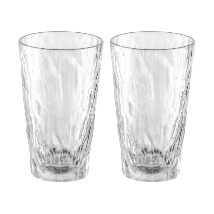 2 Vasos alargados Club No. 6 plástico 30 cl - Cristal transparente - Koziol