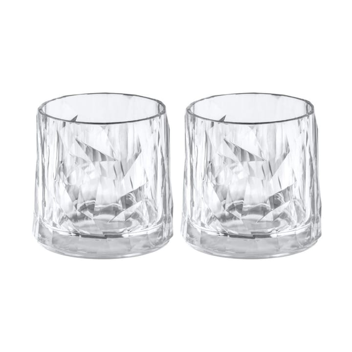 2 Vasos Club No. 2 plástico 25 cl, Cristal transparente Koziol