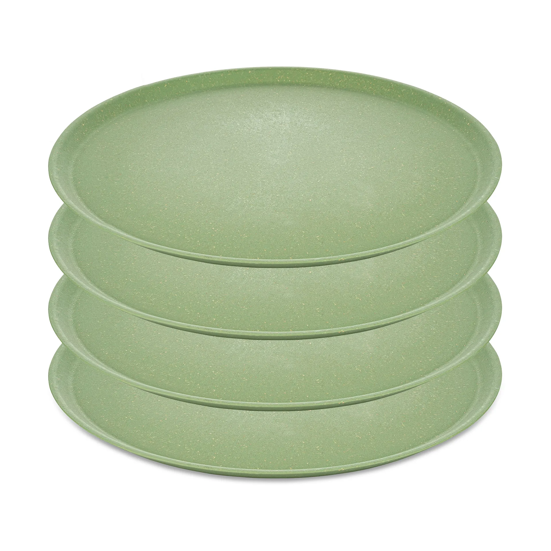 4 Platos Connect Ø25,5 cm, Nature leaf green Koziol