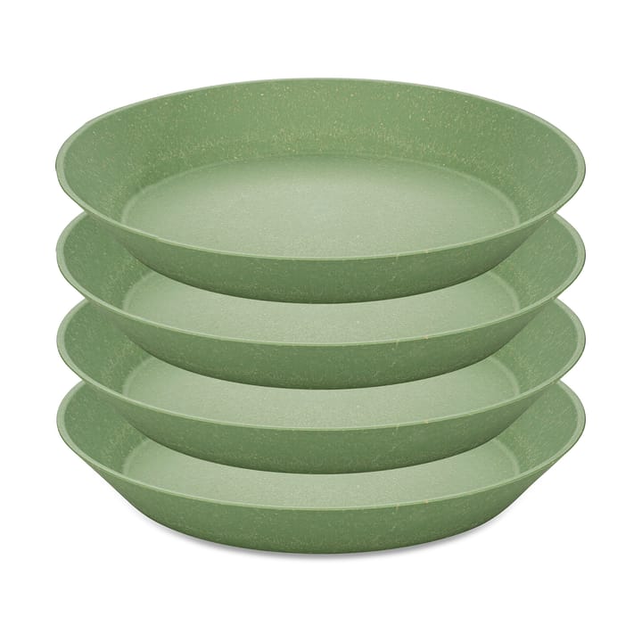 4 Platos hondos Connect Ø24 cm - Nature leaf green - Koziol