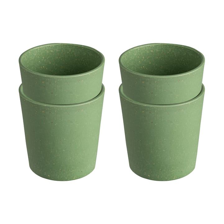 4 Tazas Connect S 19 cl - Nature leaf green - Koziol