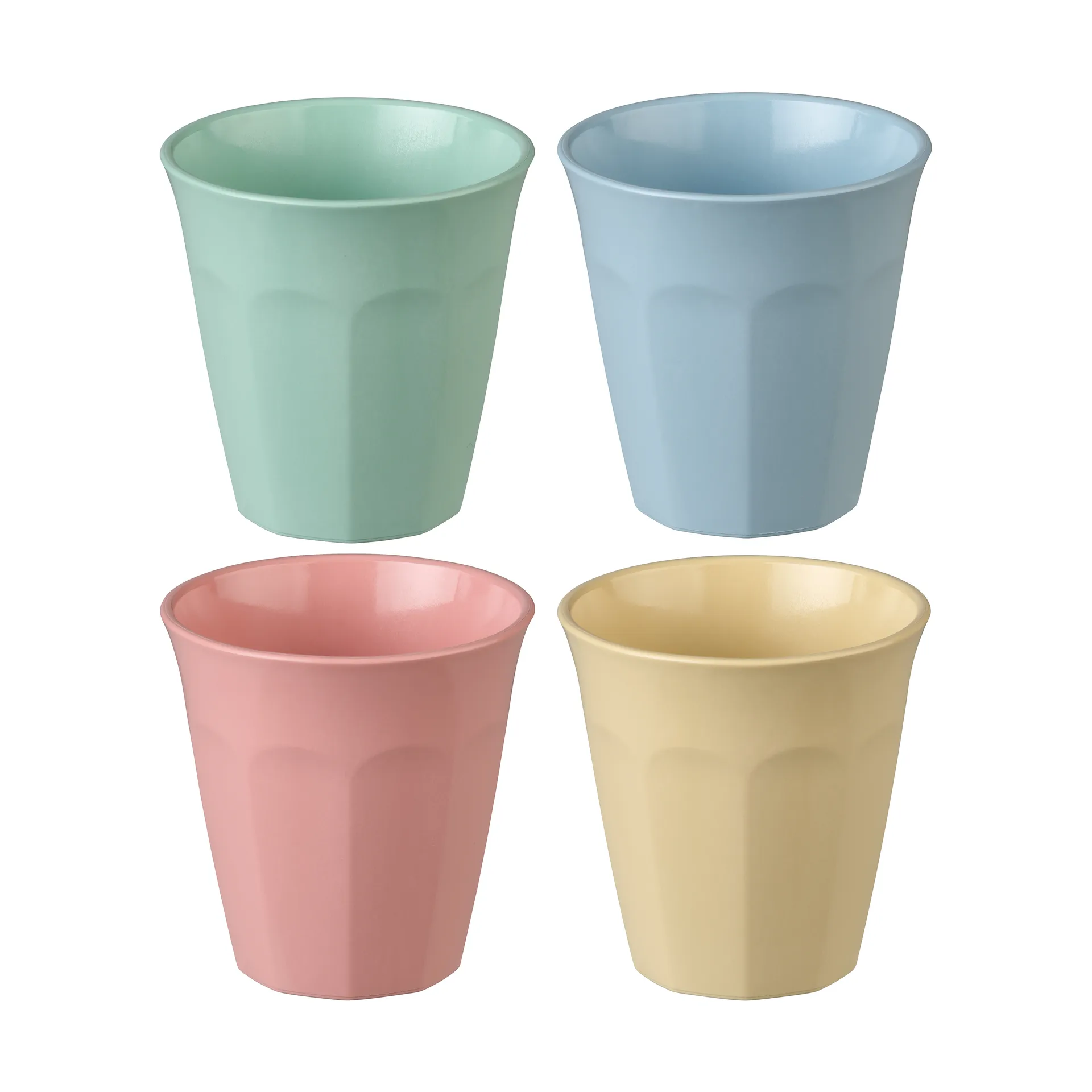 4 Vasos Nora S 15 cl, Azul-verde-rosa-amarillo Koziol
