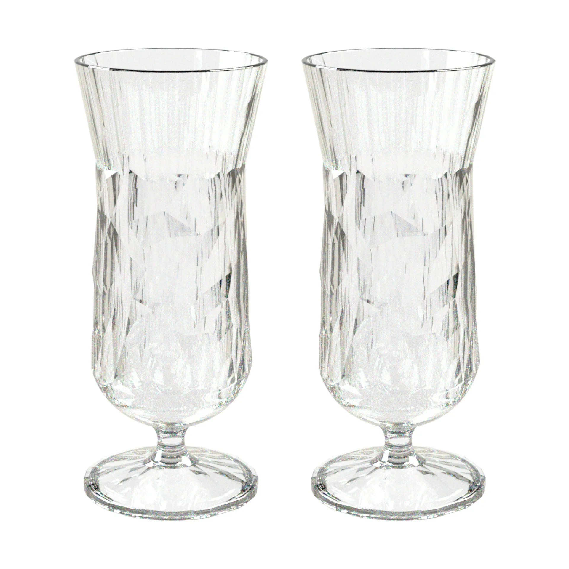 Club No. 17 2 Vasos de bebidas plástico 40 cl, Cristal transparente Koziol