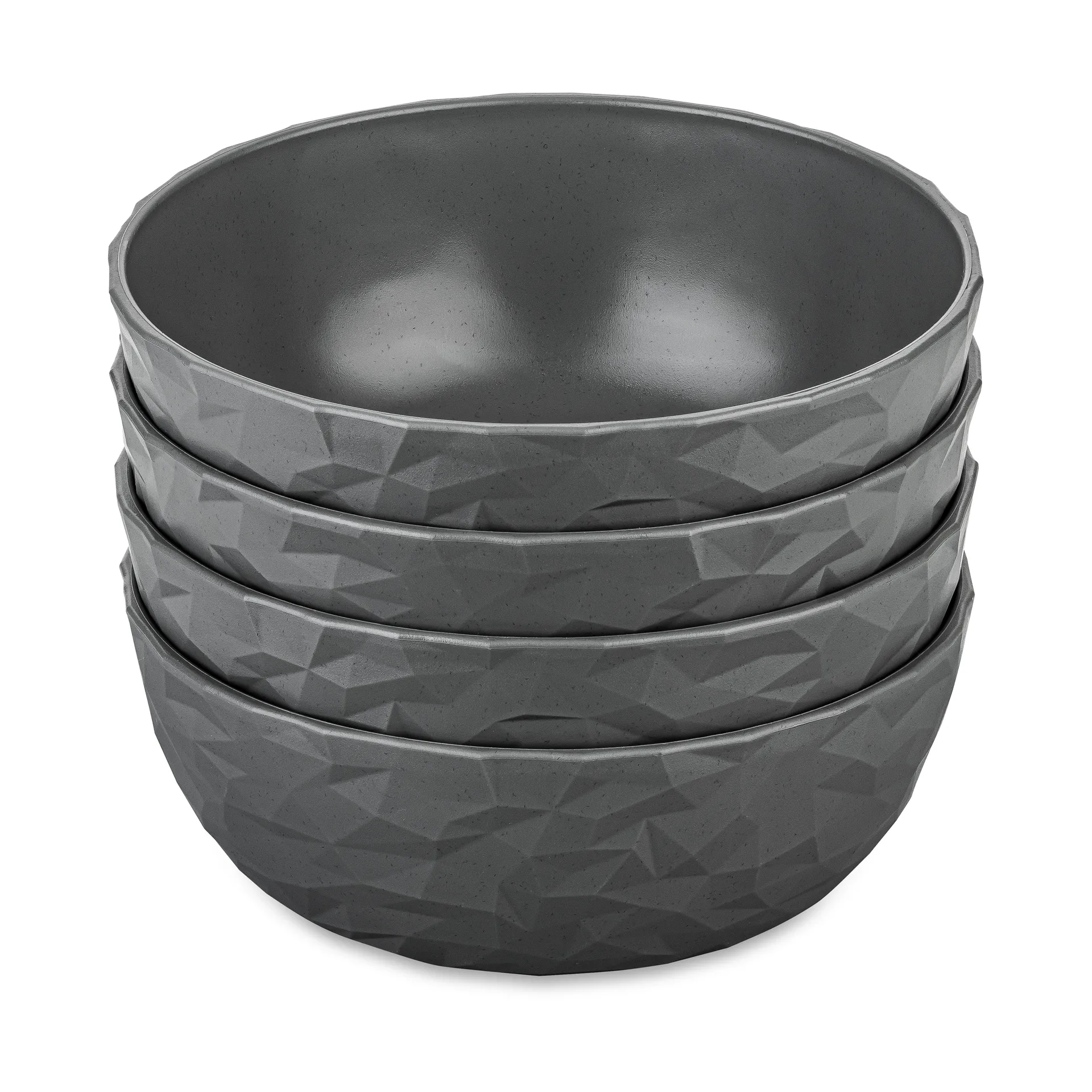Cuenco Club Ø16,2 cm, 4-pack termoplástico biocircular, Nature ash grey Koziol
