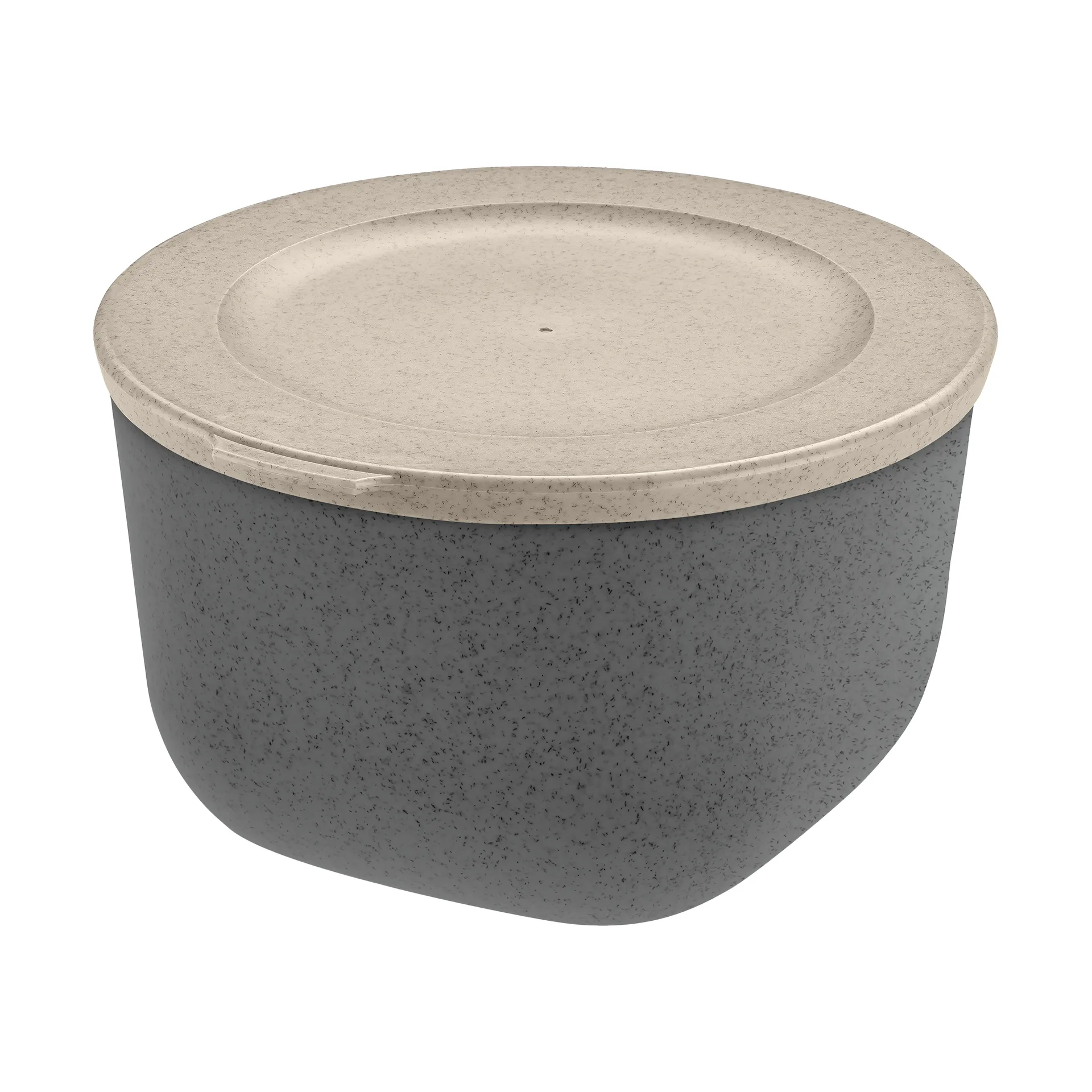Cuenco Connect con tapa 1 L, termoplástico biocircular, Nature ash grey Koziol