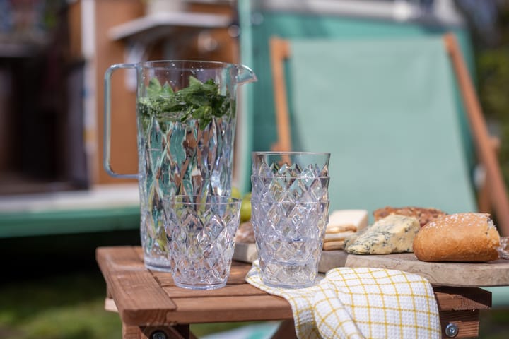 Jarra Crystal incl. 4 vasos, Cristal claro Koziol