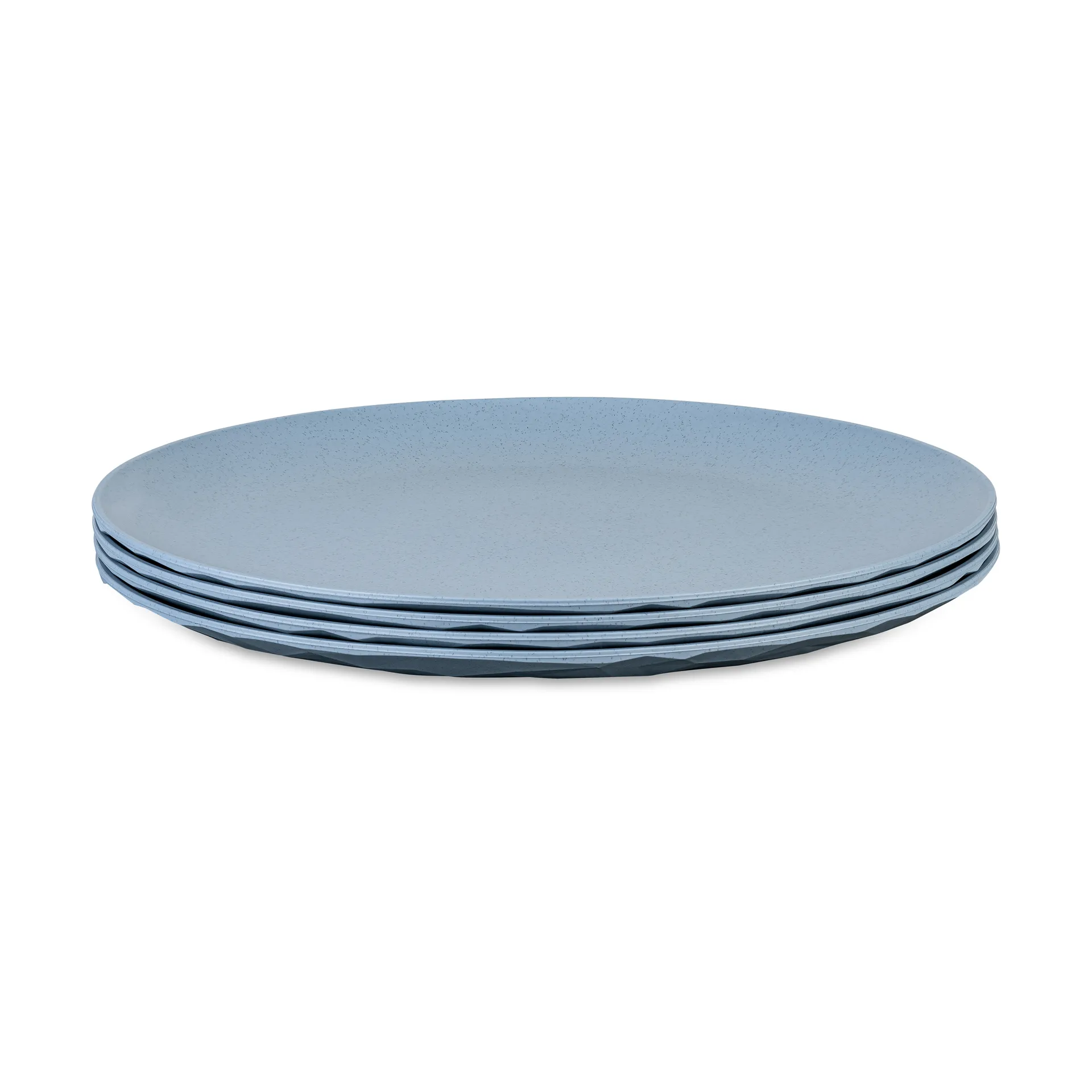 Plato Club Ø26 cm, 4-pack termoplástico biocircular, Nature flower blue Koziol