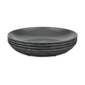 Plato hondo Club Ø22 cm, 4-pack termoplástico biocircular - Nature ash grey - Koziol