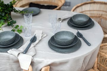 Plato hondo Club Ø22 cm, 4-pack termoplástico biocircular - Nature ash grey - Koziol