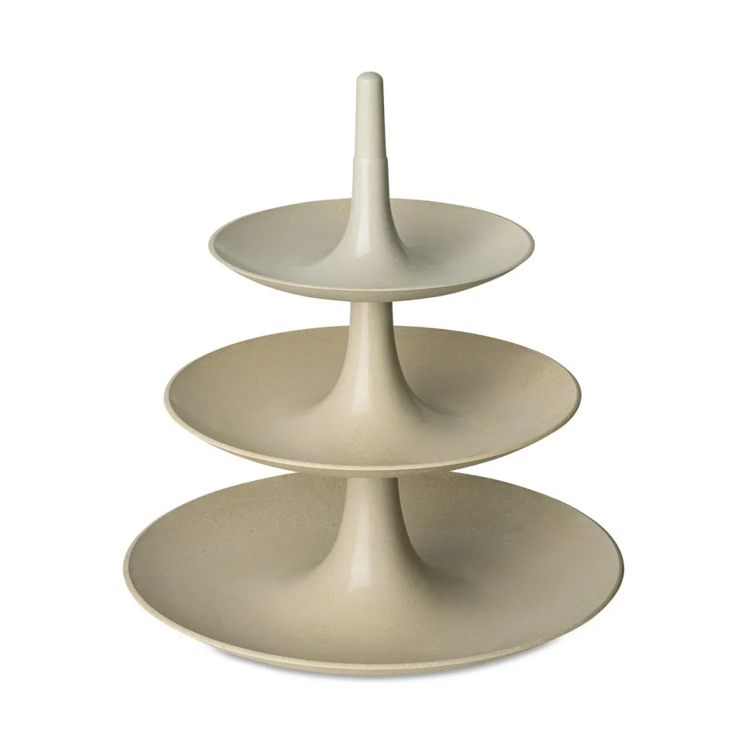 Plato para tarta de 3 pisos Babell L, Nature desert sand Koziol