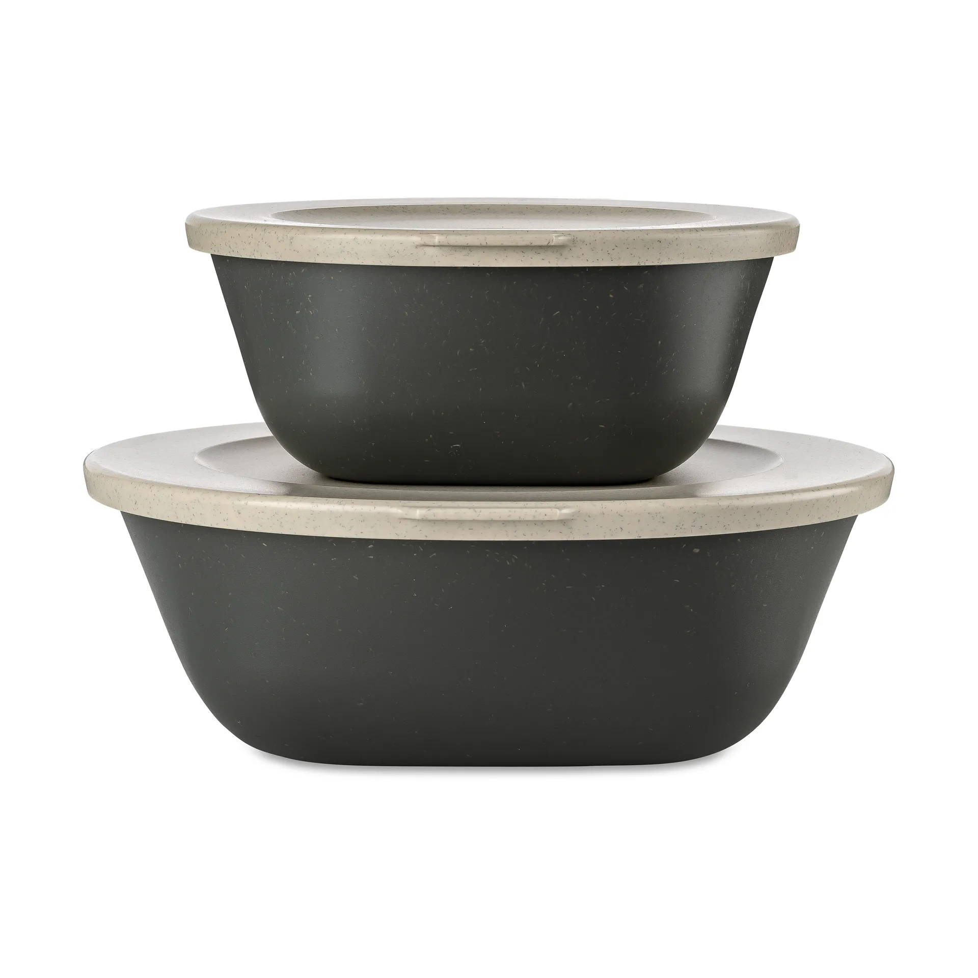 Set de 2 boles con tapa Connect Kopenhagen, Nature ash grey Koziol