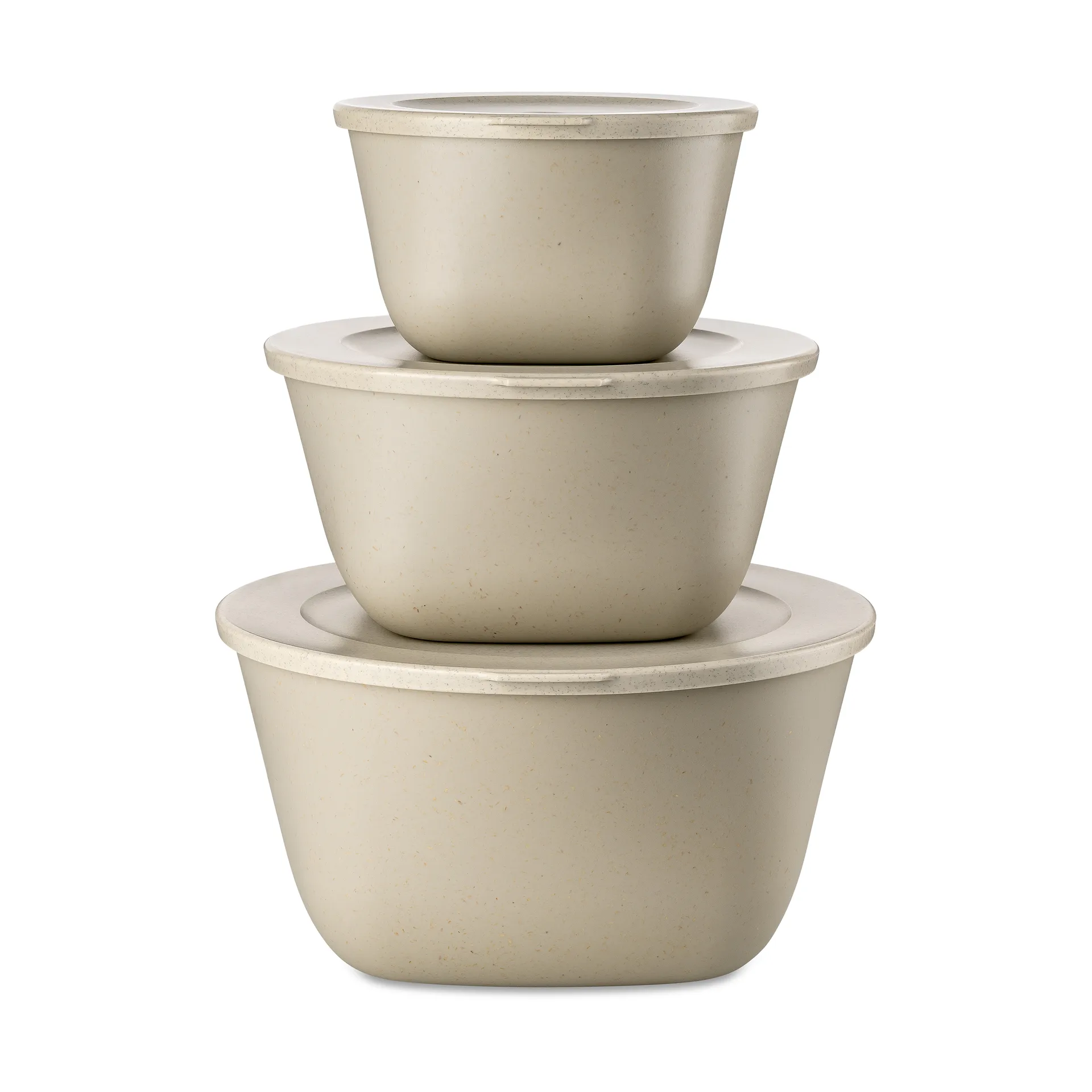 Set de 3 boles con tapa Connect Stockholm, Nature desert sand Koziol