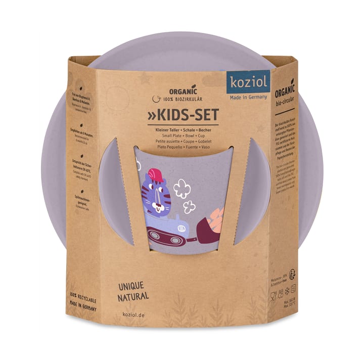 Vajilla infantil Connect 3 piezas - Camiones - Koziol