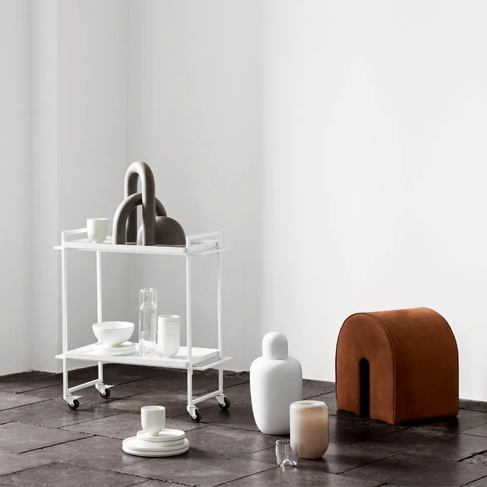 Carro con ruedas Bauhaus, Black Kristina Dam Studio