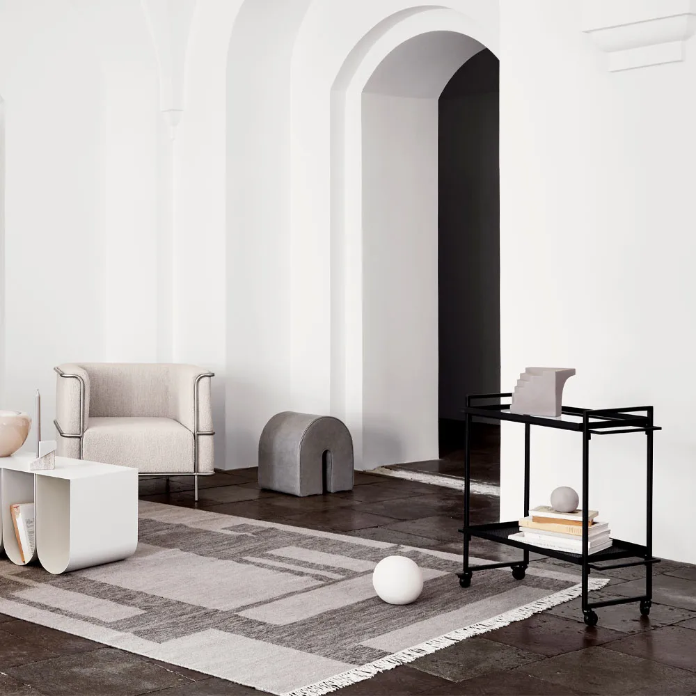 Carro con ruedas Bauhaus, Black Kristina Dam Studio