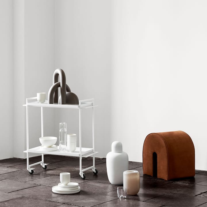 Carro con ruedas Bauhaus, White Kristina Dam Studio