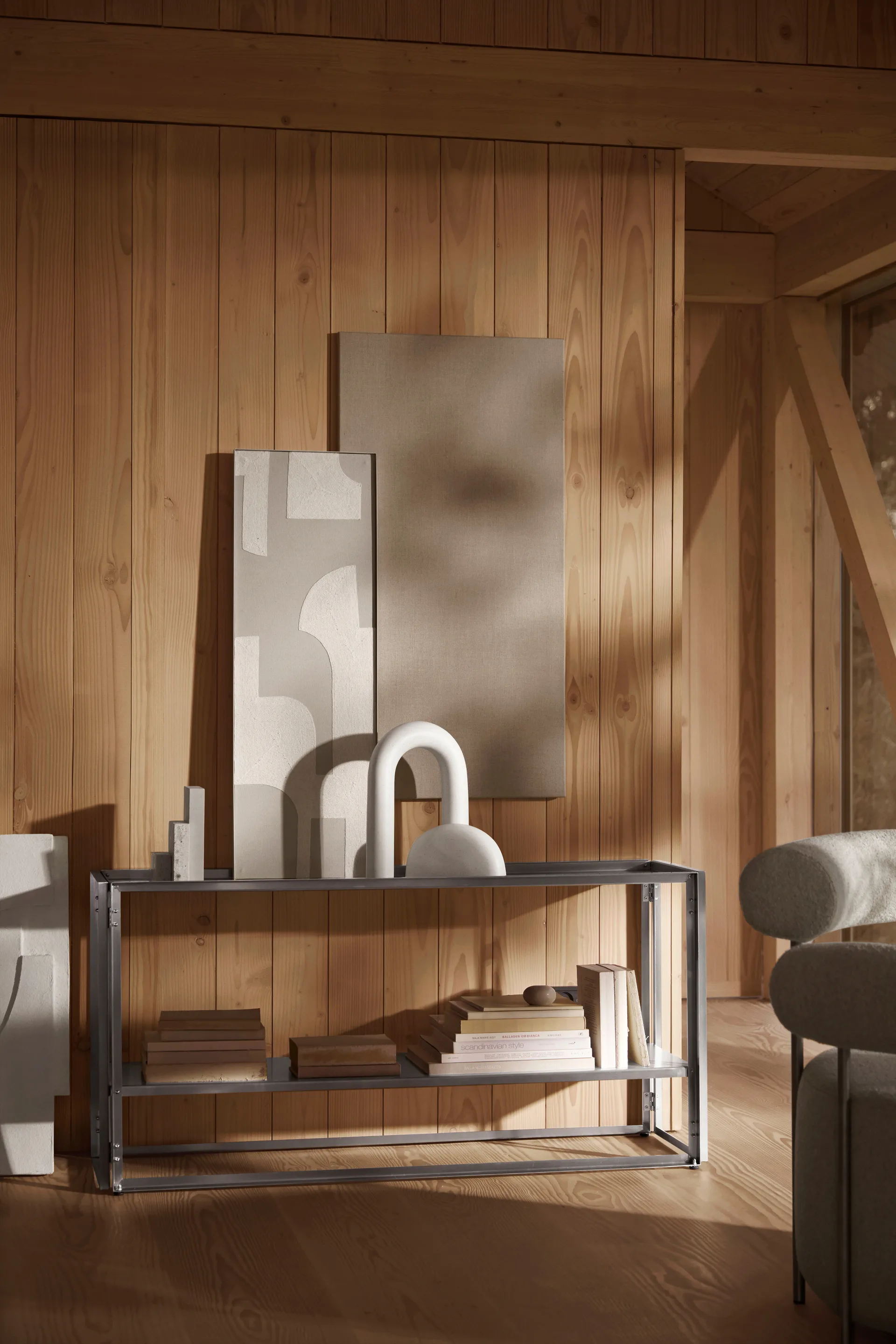 Consola Foldable 124×60 cm, Acero inoxidable cepillado Kristina Dam Studio