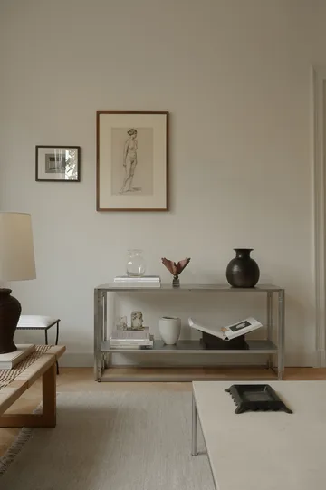 Consola Foldable 124×60 cm - Acero inoxidable cepillado - Kristina Dam Studio