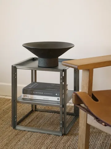 Mesa auxiliar Foldable 40x40 cm - Acero inoxidable cepillado - Kristina Dam Studio