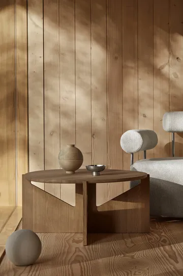 Mesa de centro Simple XL Ø78 cm - Roble con lacado en tono cálido - Kristina Dam Studio