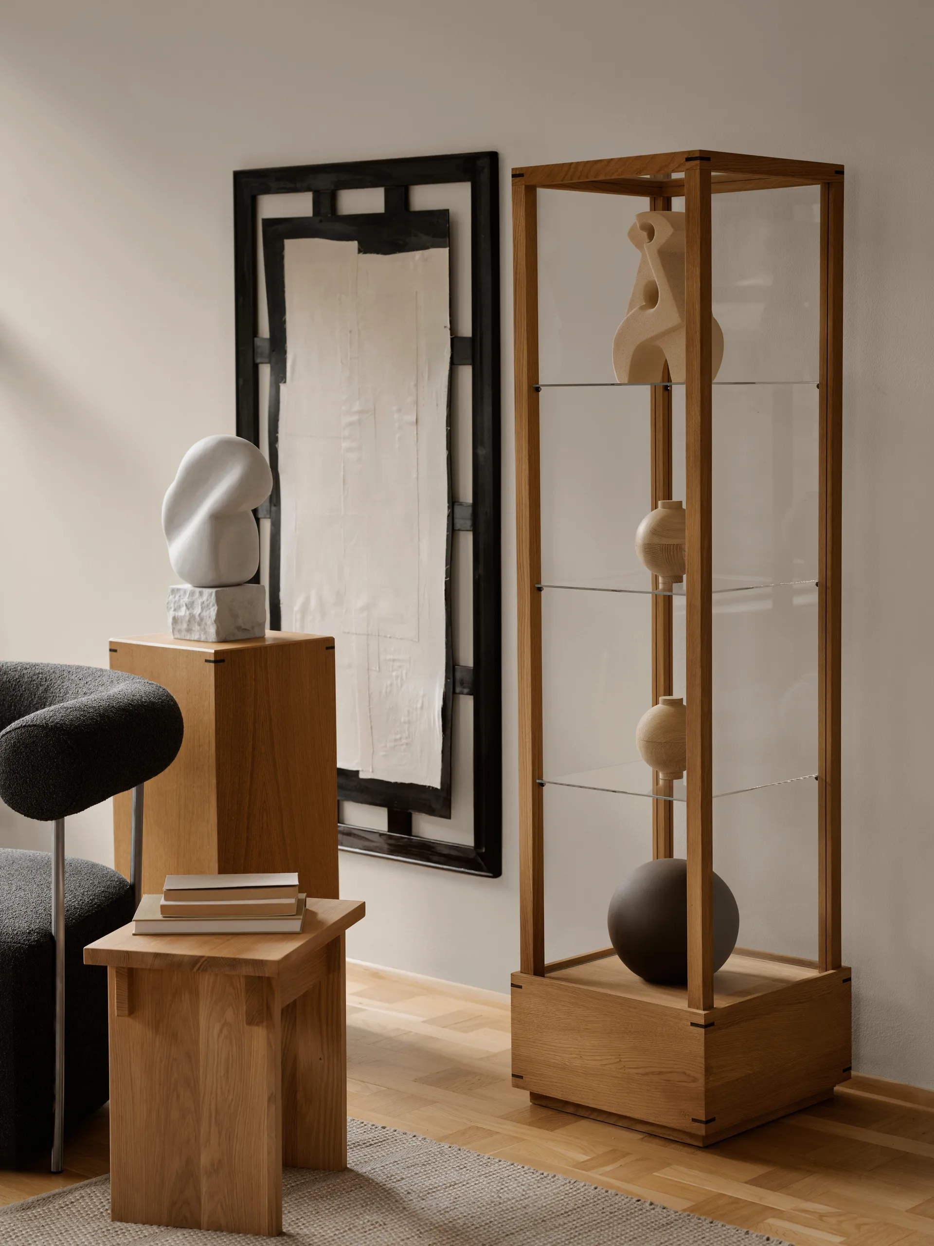 Taburete Artisan 30x40 cm, Roble lacado en tono cálido Kristina Dam Studio